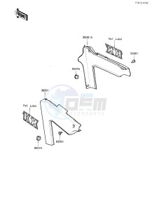 KX 500 A [KX500] (A1) [KX500] drawing SIDE COVERS -- 83 A1- -