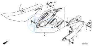 CRF250X9 Australia - (U) drawing SEAT/SIDE COVER