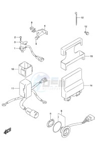 DF 90A drawing PTT Switch/Engine Control Unit