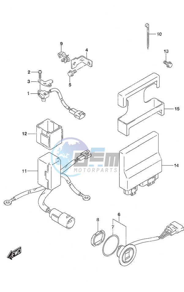 PTT Switch/Engine Control Unit