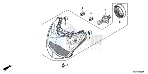 NSC50MPDE NSC50MPDE UK - (E) drawing HEADLIGHT (NSC50/MPD/WH)