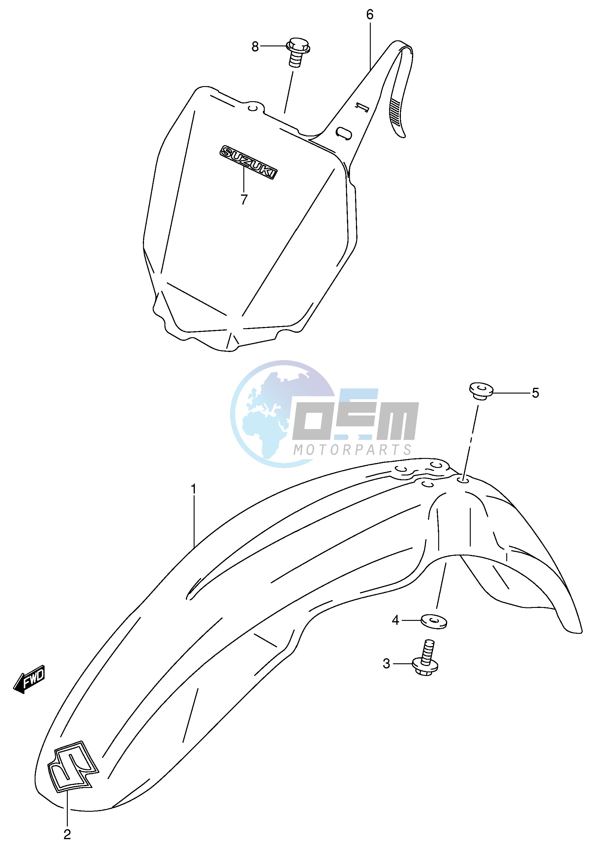 FRONT FENDER (MODEL K4 K5 K6)