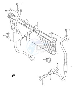 GSX600F (E2) Katana drawing OIL COOLER