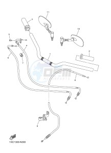 XVS950CU XVS950R ABS XV950 R-SPEC (2DXL) drawing STEERING HANDLE & CABLE