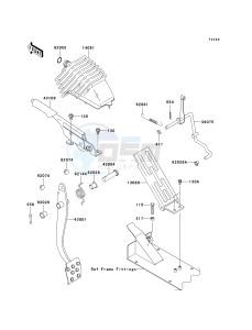 KAF 620 R [MULE 4010 TRANS4X4] (R9F-RAFA) RAF drawing BRAKE PEDAL_THROTTLE LEVER