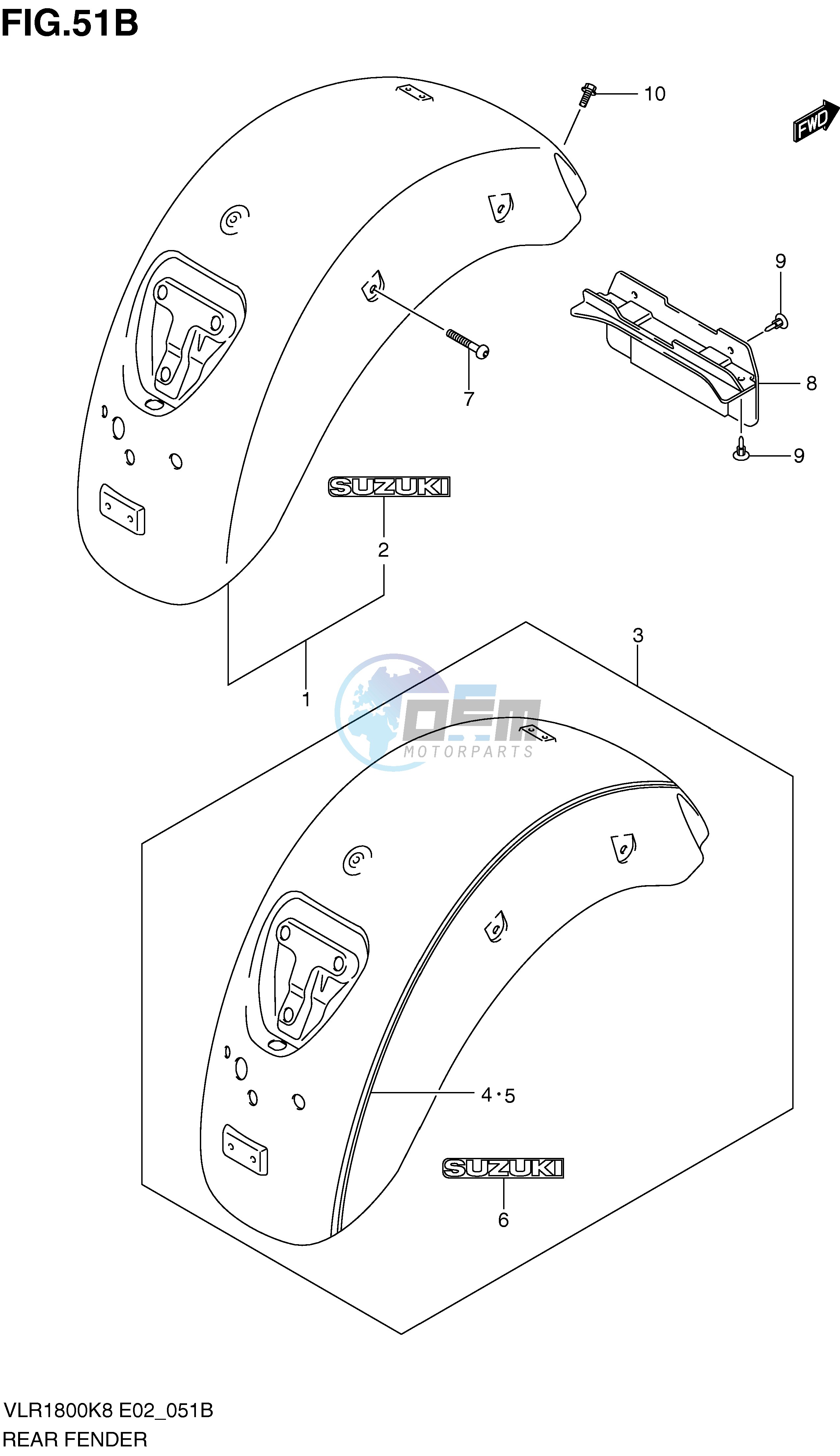 REAR FENDER (MODEL L0)