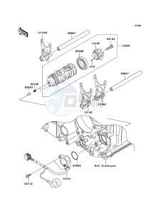 1400GTR ZG1400A9F FR GB XX (EU ME A(FRICA) drawing Gear Change Drum/Shift Fork(s)