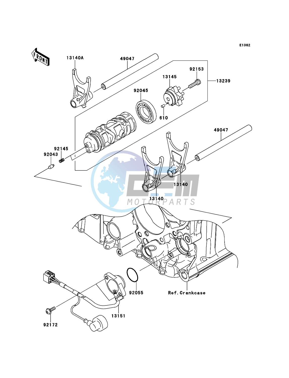 Gear Change Drum/Shift Fork(s)