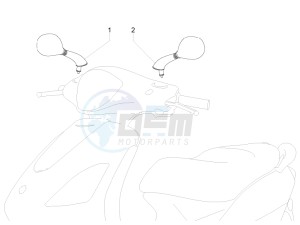 Fly 150 4T 3V ie (APAC) drawing Driving mirror/s