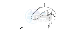 NX125 drawing FRONT FENDER