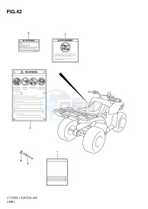 LT-F250 (E28-E33) drawing LABEL (LT-F250L1 E28)