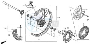 CRF450R drawing FRONT WHEEL