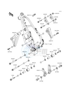 KX 125 H [KX125] (H1-H2) [KX125] drawing FRAME FITTING