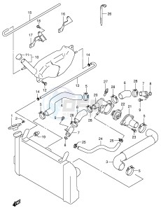 SV650 (E2) drawing RADIATOR HOSE