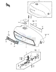 KZ 550 A (A1-A2) drawing FUEL TANK -- 80-81 A1_A2- -