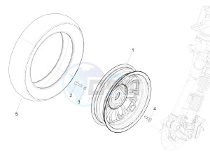 Sprint 125 4T 3V ie drawing Front wheel