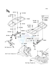 KVF750 4x4 KVF750LCF EU GB drawing Carrier(s)