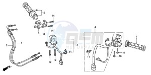 CBR1000RR drawing SWITCH/CABLE