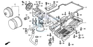 CBX750P2 drawing OIL PAN/OIL PUMP