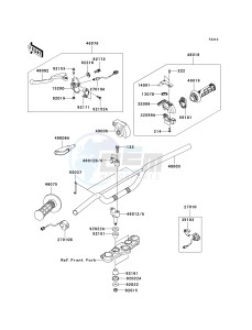 KLX 140 B (KLX140L MONSTER ENERGY) (B8F-B9FA) B9FA drawing HANDLEBAR