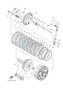 YFZ450R YFZ45YSSG YFZ450R SPECIAL EDITION (1TDT) drawing CLUTCH