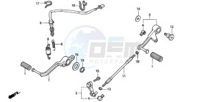 VTR1000SP VTR1000SP-1 drawing PEDAL