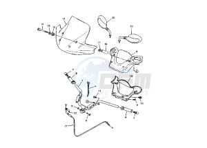 YP E MAJESTY 125 drawing STEERING HANDLE- CABLE