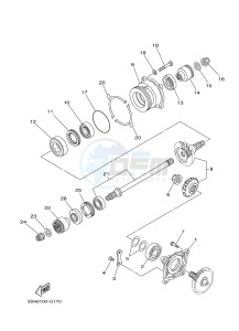 YFM550FWAD YFM550PF GRIZZLY 550 EPS (2LBA) drawing MIDDLE DRIVE GEAR