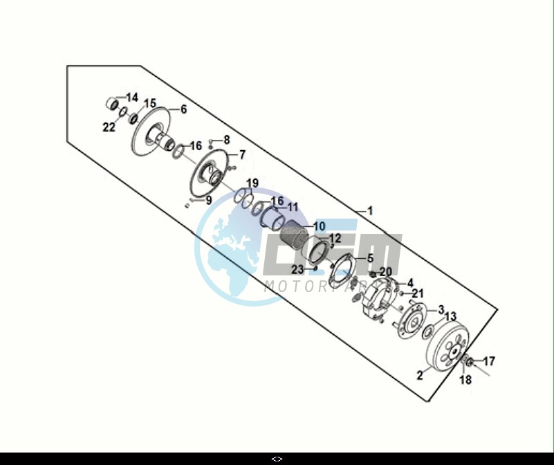 DRIVEN PULLEY ASSY