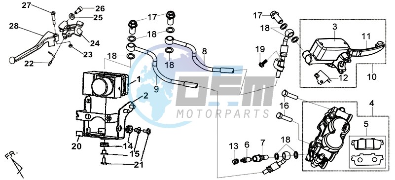 FR.BRAKE MASTER CYLINDER