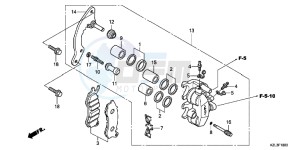 NSC110MPDC drawing FRONT BRAKE CALIPER