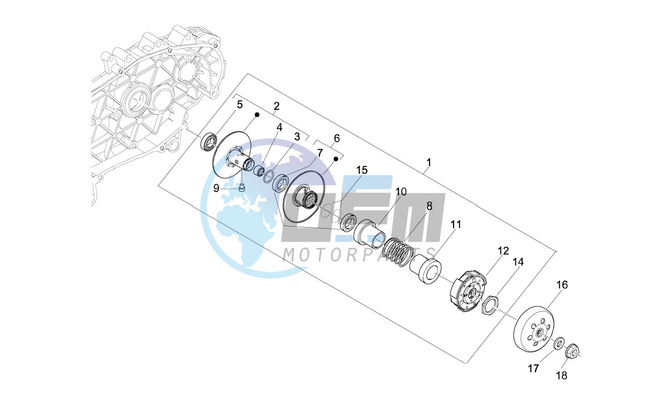 Driven pulley