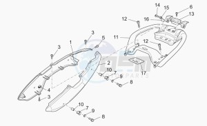 Breva V 1100 IE IE drawing Rear body - rear fairing