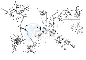 NAVIGATOR 1000 drawing BRAKE SYSTEM