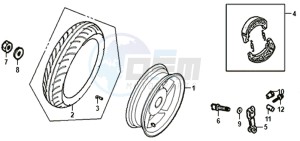 ALLO 50 45KMH (L8 L9) EU EURO4 drawing REAR WHEEL