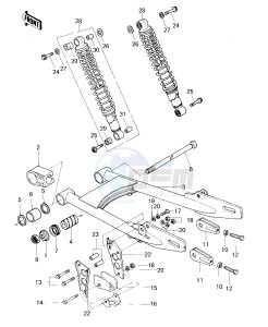 KDX 80 A [KDX80] (A1-A2) [KDX80] drawing SWING ARM_SHOCK ABSORBERS