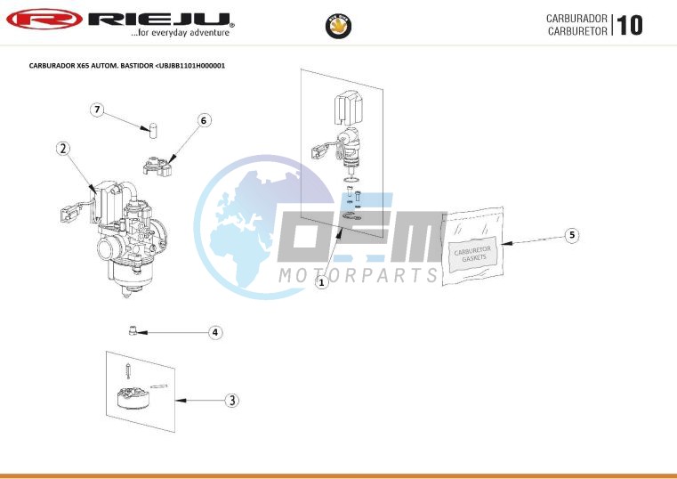 CARBURETTOR UBJBB1101H000001 ---