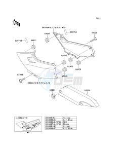 EX 250 F [NINJA 250R] (6F-7F) F7F drawing SIDE COVERS_CHAIN COVER