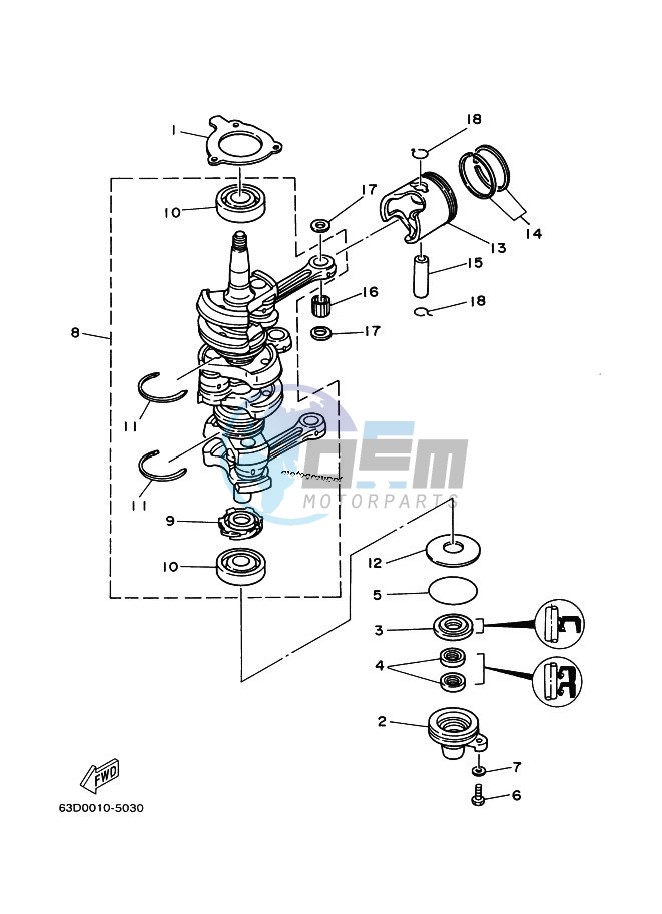 CRANKSHAFT--PISTON