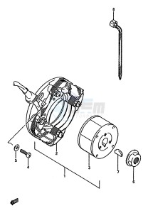 RM125 (G-H-J) drawing MAGNETO (MODEL G)