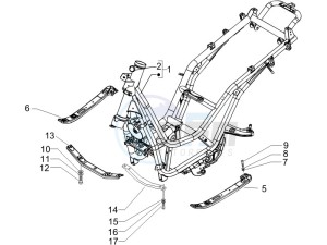 Beverly 400 ie e3 drawing Frame bodywork