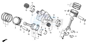 VTR1000SP RC51 drawing CRANKSHAFT/PISTON