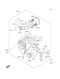 KLX 125 A (A1-A3) drawing AIR CLEANER