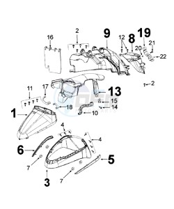 DJANGO 125 EVASION drawing FENDERS