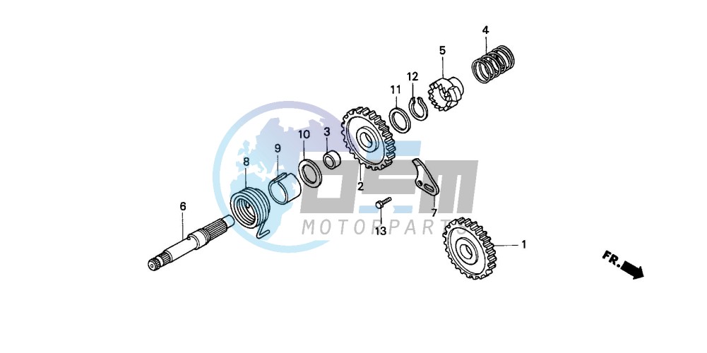 KICK STARTER SPINDLE