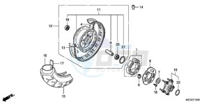 VT750CA9 UK - (E / MKH ST) drawing REAR WHEEL