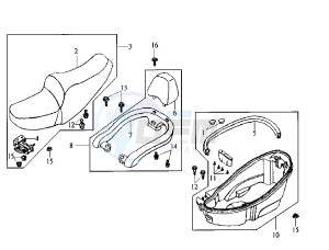 JOYRIDE - 150 cc drawing SEAT