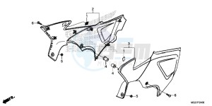 CB500XAF CB500X UK - (E) drawing SIDE COVER