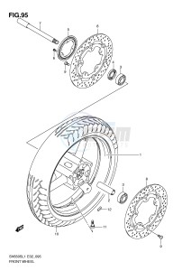 SV650S (E2) drawing FRONT WHEEL (SV650SAL1 E24)