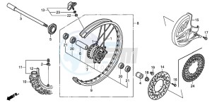 CRF250R drawing FRONT WHEEL